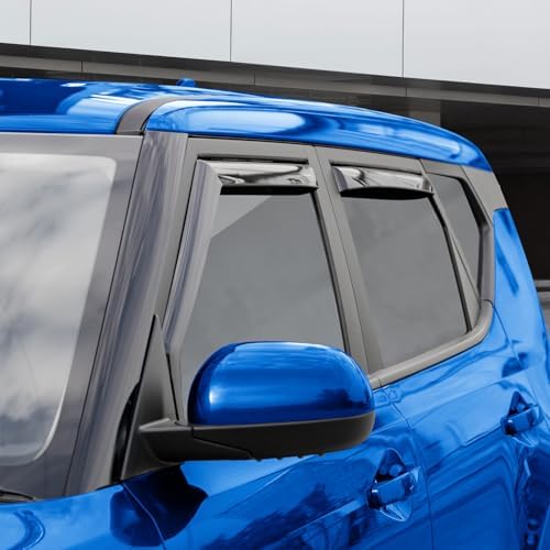 Goodyear Shatterproof in-Channel Window Deflectors for Kia Soul 2020-2026, Rain Guards, Window Visors for Cars, Vent Deflector, Car Accessories, 4 pcs - GY009007