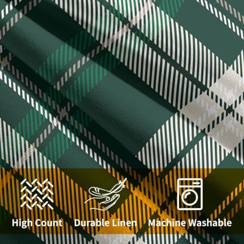 Christmas Throw Pillow Covers 24x24 Set of 2 Winter Green Buffalo Plaid Tartan - Image 7
