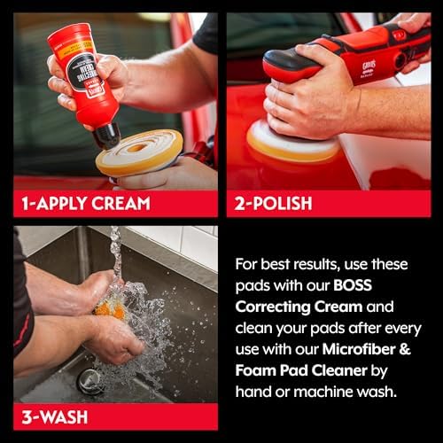 Griot's Garage 5.5" BOSS Correcting Foam Pads for Car Polishing, Buffing, Detailing and Light to Moderate Auto Paint Correction, Durable, Machine-Washable, Pack of 2 - Image 4