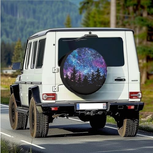 Forest Spare Tire Cover with Camera Hole, Weatherproof Wheel Protectors Tyre Covers Universal Fit for Trailer RV SUV Truck Camper Travel Trailers, 18" Fits Tire Diameter 33"-34"