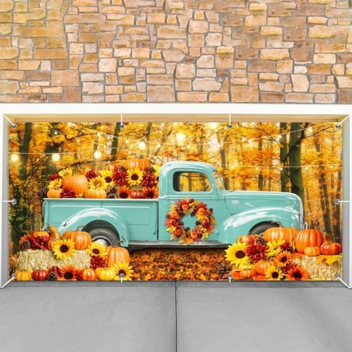 Fall Thanksgiving Garage Door Cover Decorations Banner Backdrop 7x16ft - Image 7