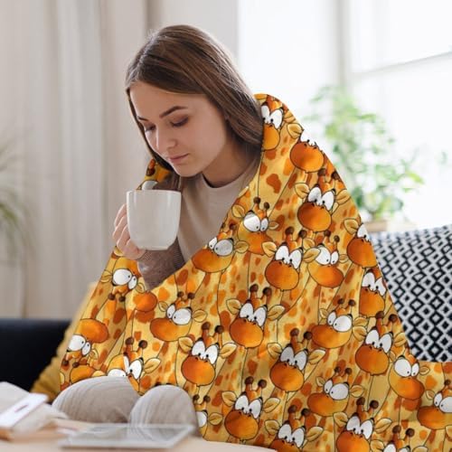 Socira Funny Giraffe Blanket Throw Blanket Funny Giraffe Gifts for Women Men Soft Sofa Throws for Travel Camping Bed Home Decor Car Birthday Gift 60"*80"（150 * 200cm） - Image 5