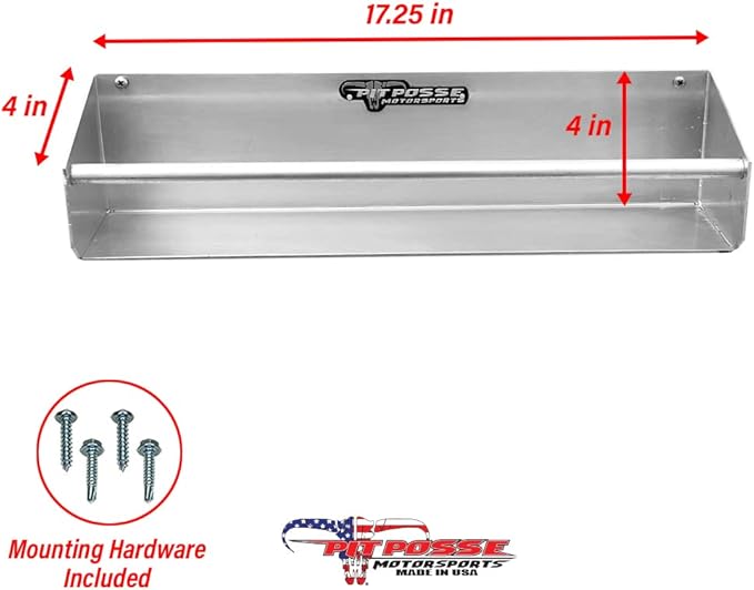 Pit Posse 465 Tie Down Hanger Holder Aluminum Wall Mount Rack Shelf - Image 3