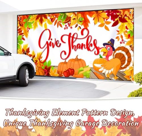 Tudomro Thanksgiving Garage Door Banner 6 X13ft Fall Turkey Decorations - Image 6
