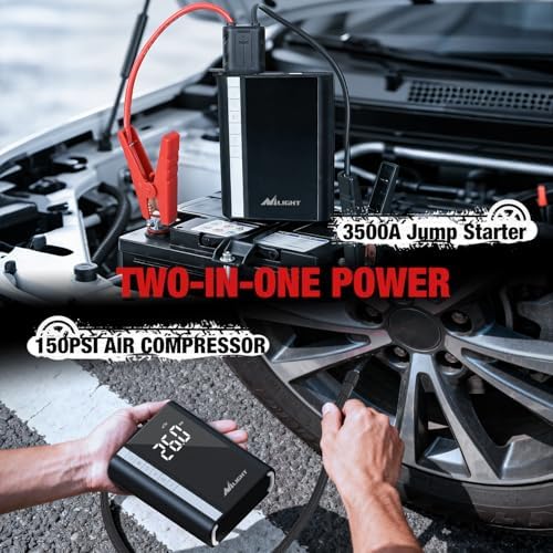 Nilight Jump Starter with Air Compressor 3500A 150PSI