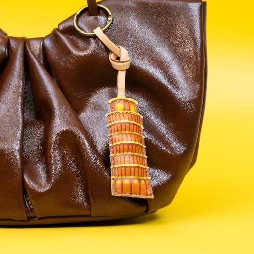 Travel Icon Leather Bag Charm - Unique Keychain Purse Charm For Handbags