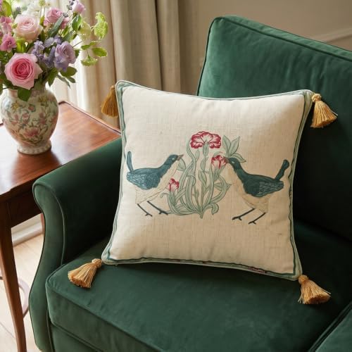 patdrea Designer French Vintage Throw Pillow Cover,18"x18",Set of 2 - Image 2