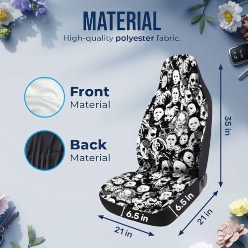 GENANY Gothic Angel Crest Car Seat Covers, 2-Piece Front Seat Set