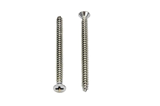 Bolt Dropper #4 x 1-1/4" Stainless Steel Flat Head Phillips Wood Screw - Image 3