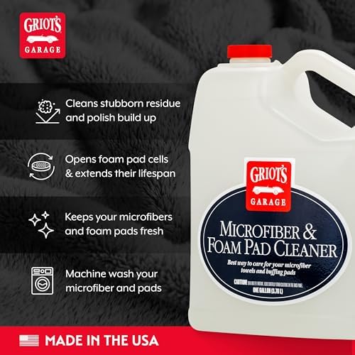 Griot's Garage Microfiber and Foam Pad Cleaner, Removes Polish, Wax, and Sealant Residue, Restores Your Car Cleaning Cloths' Effectiveness, 11067, One Gallon - Image 3