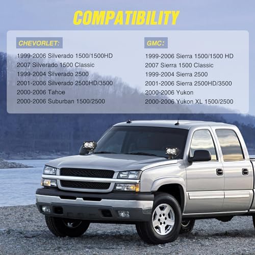 Nilight Ditch Light Brackets for Chevy Silverado Tahoe GMC Sierra 1999-2006