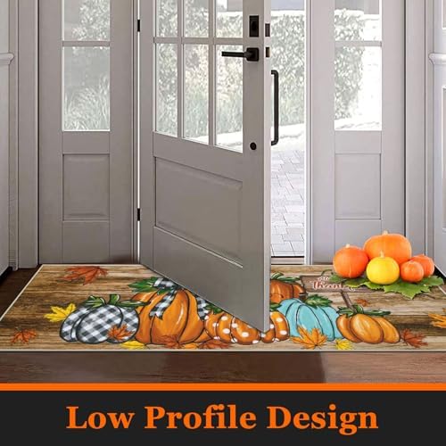 U'Artlines Fall Pumpkin Kitchen Rugs with Runner Sets 3 Piece,Washable - Image 5