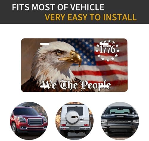 American Flag We The People Front License Plate 6" * 12" for Women