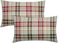 Christmas Plaid Lumber Pillow Covers 12x20 Set of 2 Cream Highly Absorbent by Unknown