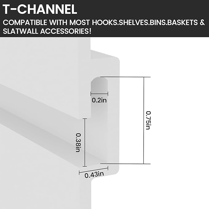 Slatwall Panel Wall Storage Systems, 4x8 ft Slat Wall Paneling Garage Wall - Image 4
