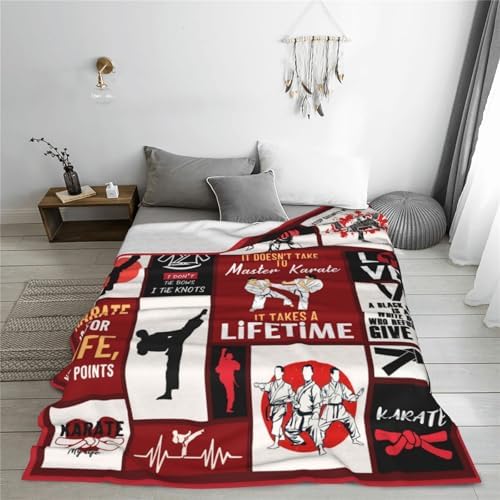 Karate Blanket Karate Throw Blanket Soft Fleece Flannel Bedding Black Belt Gifts for Boys Men Teens Lovers Adults Stuff Plush for Couch Sofa Bed Room Decor 50"X60" - Image 5