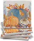 Thirstystone Denim Harvest Pumpkins 4 Pack Tumbled Tile Stone Coasters by CounterArt