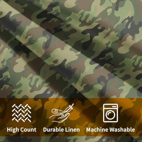 Sweetshow Military Camouflage Pillow Covers Set of 2 Linen 16x16 Inches - Image 4