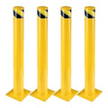 4-Pack Heavy Duty Safety Bollards, 4.5" Diameter Steel Pipe Bollard Post by Hipicute