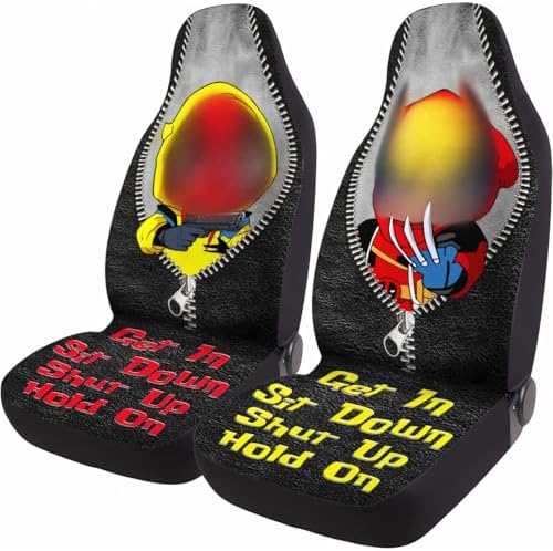 GENANY Hero Movie Car Seat Covers, 2-Piece Front Seat Set