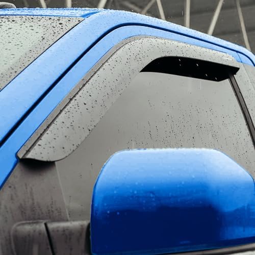 Goodyear Shatterproof Window Deflectors for Ford F150 2015-2026 Regular Cab, Tape-on Rain Guards, Window Visors, Vent Deflector, Vent Visor, Truck Accessories, 2 pcs- GY008717