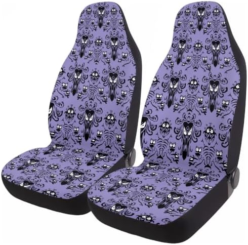 GENANY Purple Gothic Creatures Car Seat Covers, 2-Piece Front Seat Set