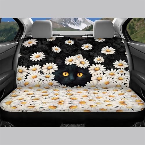 Daisy Cat Bench Car Seat Covers Protector,Soft Dog Car Back Seat Covers for Travel Cars Rear Seat Protectors