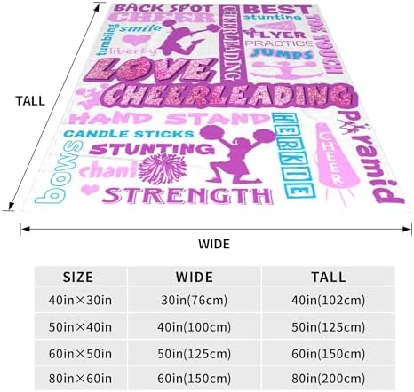 Cheer blankets for Girls Cheerleader Gifts Blanket for Cheer Coach Gifts Cheerleading Gifts Teens Girls Cheer Decor Soft Cozy Warm Blanket for Sofa Couch Bed Christmas Birthday Gifts 40"X 30" - Image 2