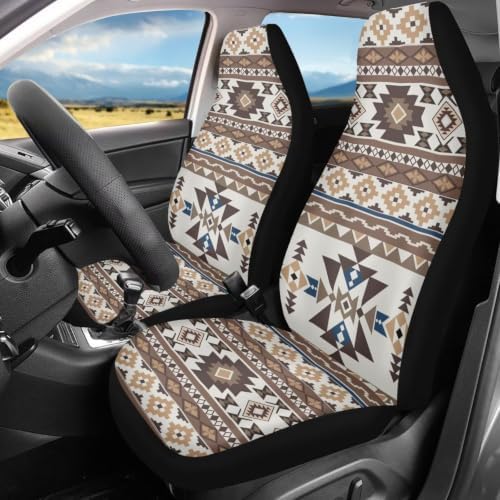 BIGCARJOB Southwest Car Seat Covers for Front Seat Only, 2 Pack Auto Front Seat Protector Saddle Blanket for Women Car Interior Accessories
