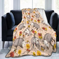 Possum Blanket for Kids Adult Opossum Flowers Throw Blanket Opossum Lovers Gift Possum Animal Warm Soft Fluffy Blanket for Sofa Bed Home Decor Christmas Birthday Gifts 40"X 30" by Cvrozpwy