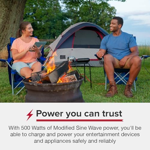 Cobra POWER 500W Power Inverter, Portable – 500-Watt Car Charger, 2 Grounded AC Outlets, 2 Fast Charge USB Ports and Remote Controller (CPIALCDG1) Compatible - Image 2