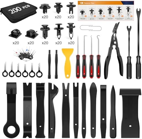GOOACC 200Pcs Trim Removal Tool Auto Push Pin Bumper Retainer Clip Set by GOOACC