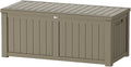 150 Gallon Lockable Resin Deck Box, Waterproof & UV-Resistant Outdoor Storage by Home