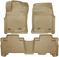 Husky Liners Weatherbeater Floor Mats | Fits 2013-2024 Toyota 4Runner, 2014-2023 Lexus GX460 | Front & 2nd Row, 3-pc Tan - 99573