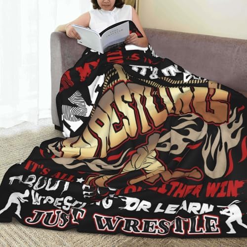 Wrestling Blanket Wrestling Gifts for Men Boys Wrestling Coach Wrestling Fans Wrestling Throw Blanket Soft Cozy Fluffy Warm Blanket for Sofa Couch Bed Decor Christmas Birthday Gifts 50"X40" - Image 6