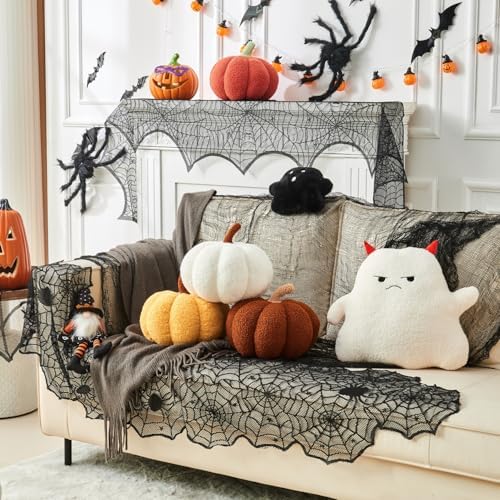 2Pcs Large 3D Pumpkin Pillow Halloween Pillows Fall Decor for Home - Image 4