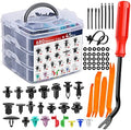 Nilight 725Pcs Car Push Retainer Clips & Auto Fasteners Assortment -23 Most Popular Sizes Nylon Bumper Fender Rivets with 10 Cable Ties and Fasteners Remover for Toyota GM Ford Honda Chevy