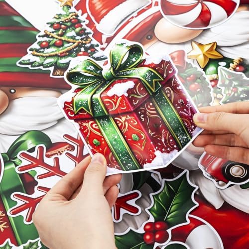Flutesan 16 Pcs Christmas Gnome Garage Door Magnets, 26" Tree Snowflake - Image 4