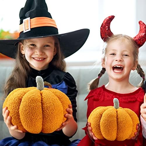 Kajaia 4 Pcs Pumpkin Pillow Fall Decor Thanksgiving, Yellow - Image 4