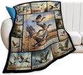 Mallard Blanket Mallards Throw Blankets Wild Duck Collage Print Cozy Fleece Flannel Stuff Plush Lightweight Bedding Lover Gifts for Men Women Adults for Couch Sofa Bed Decor 60"X80" by Unknown