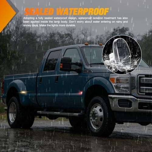Nilight Wheel Fender Side Marker Lights For 2011-2022 Ford F250 F350 F450