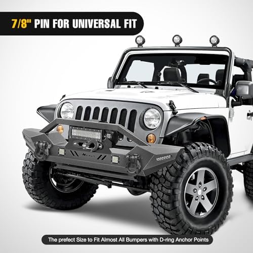 Nilight 2 Pack 3/4" Mega D-Ring Shackle with 7/8" Screw Pin 68,000LBS Break Strength, Heavy Duty Off Road Recovery Shackle for Use with Tow Strap, Winch, Off-Road Jeep Truck Vehicle