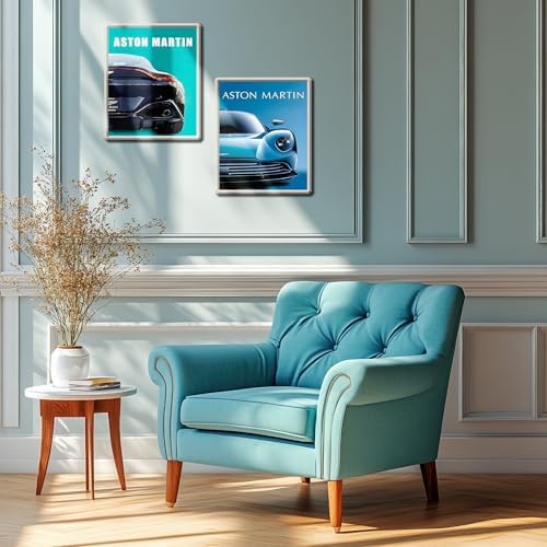 CSLGQGV Car Poster Vintage Racing Car Wall Art Supercar Canvas Prints Painting For Men Room Pictures Guys Dorm Room Aesthetics Decor Bedroom Office (Unframed,8×10inch,9pcs) Colorful car - Image 6