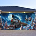 Preboun Christmas Polar Garage Door Decoration 7 x 16 ft Believe Train by Preboun