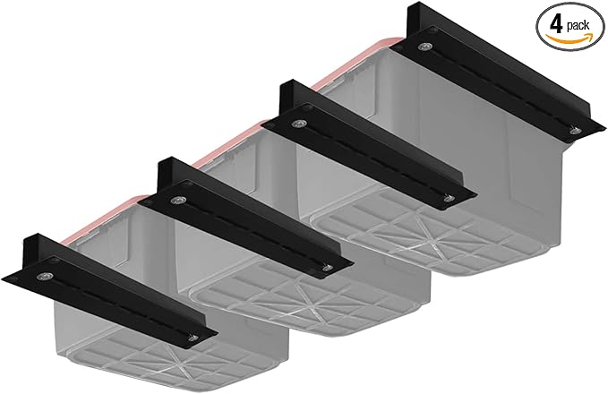 Adjustable Overhead Garage Storage Rack System – Heavy-Duty Ceiling Bin Rail by Sidasu