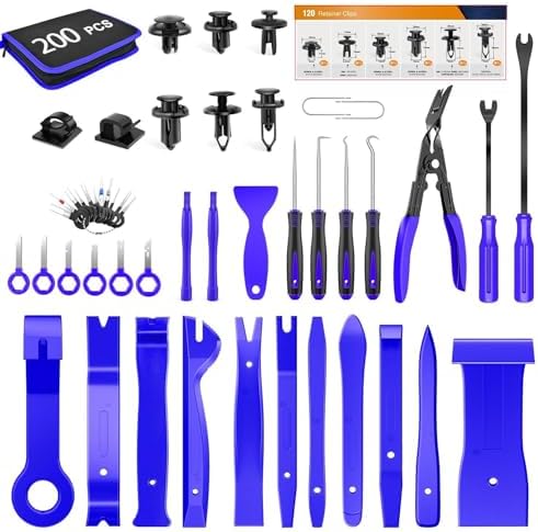 GOOACC 200Pcs Auto Trim Removal Tool and Push Pin Retainer Clip Set by GOOACC