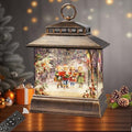 Christmas Snow Globe Lantern Water Glittering Lantern with 8 Songs & 6H Timer Romote Control Christmas Snow Globes USB & Battery Operated for Christmas Festival Decorations Gifts (Christmas Carol) by Xyvoxme