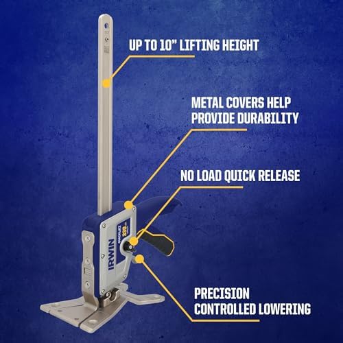 IRWIN Quick-Lift Construction Jacks, Hand Lifting Jack Tool, Multifunctional, Lift up to 10" and Capacity 330 lbs, Pack of 2 (IRHT83100-2) - Image 2