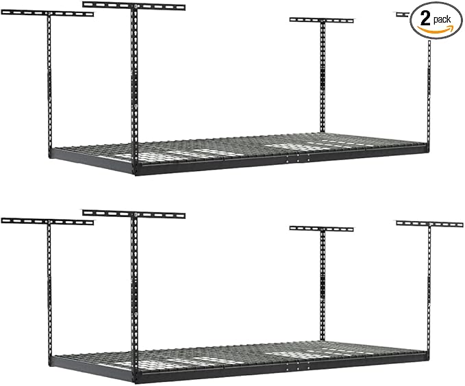 2-Pack 4 x 8 MonsterRax Overhead Garage Storage Rack, Ceiling Racks by MonsterRAXStorageSolutions