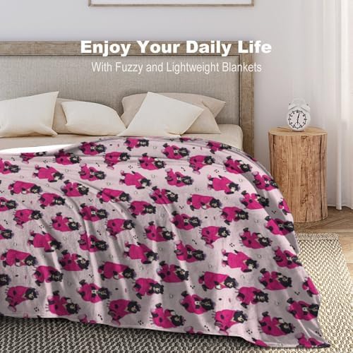 Socira Pink Funny Bear Blanket Throw Blanket Pink Funny Bear Gifts for Women Men Soft Sofa Throws for Travel Camping Bed Home Decor Car Birthday Gift 60"*80"（150 * 200cm） - Image 6